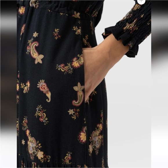 NWT Saint and Sofia Olivia Paisley Long Sleeve Dress - Picture 7 of 16